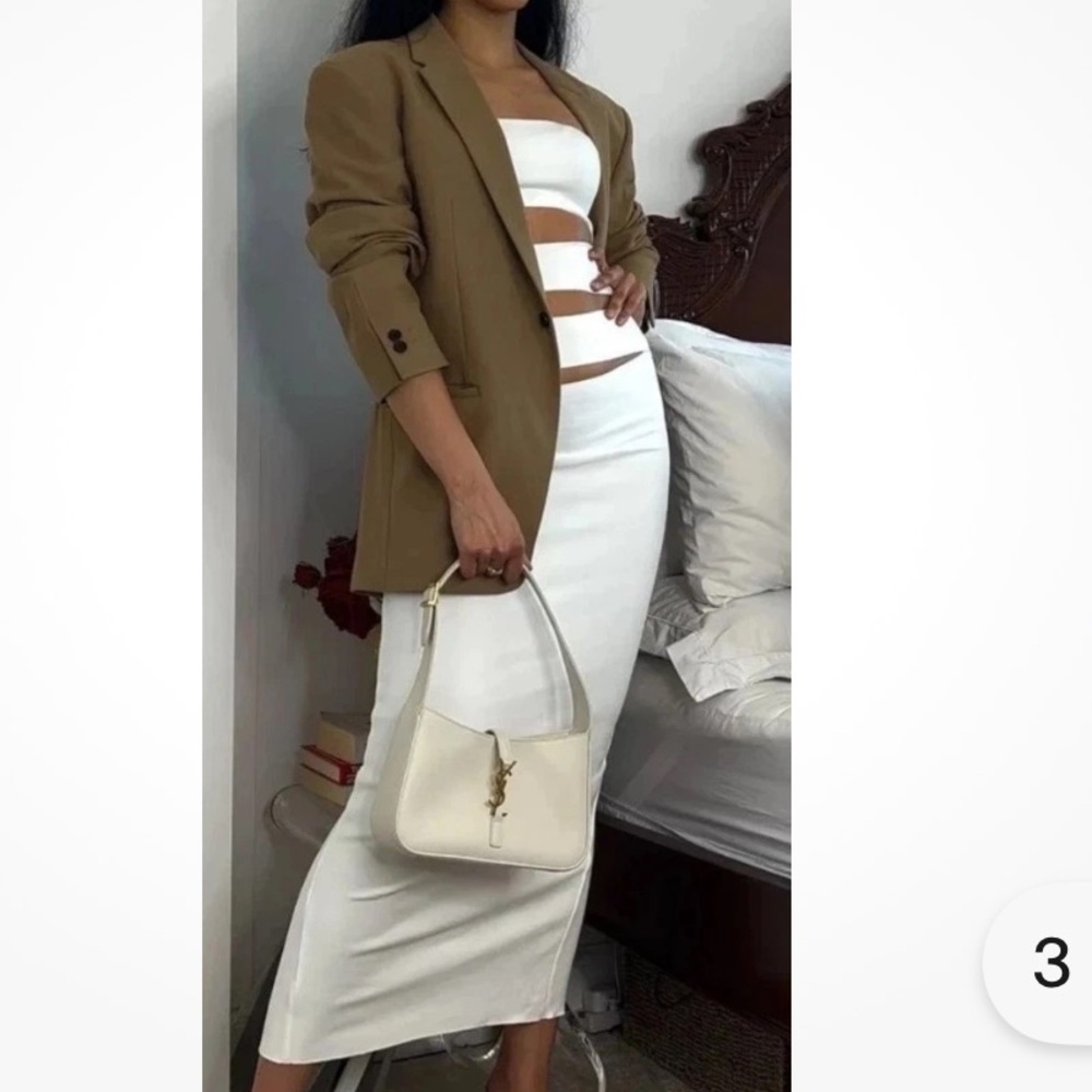 Zara cut out White midi dress - Picture 2 of 5